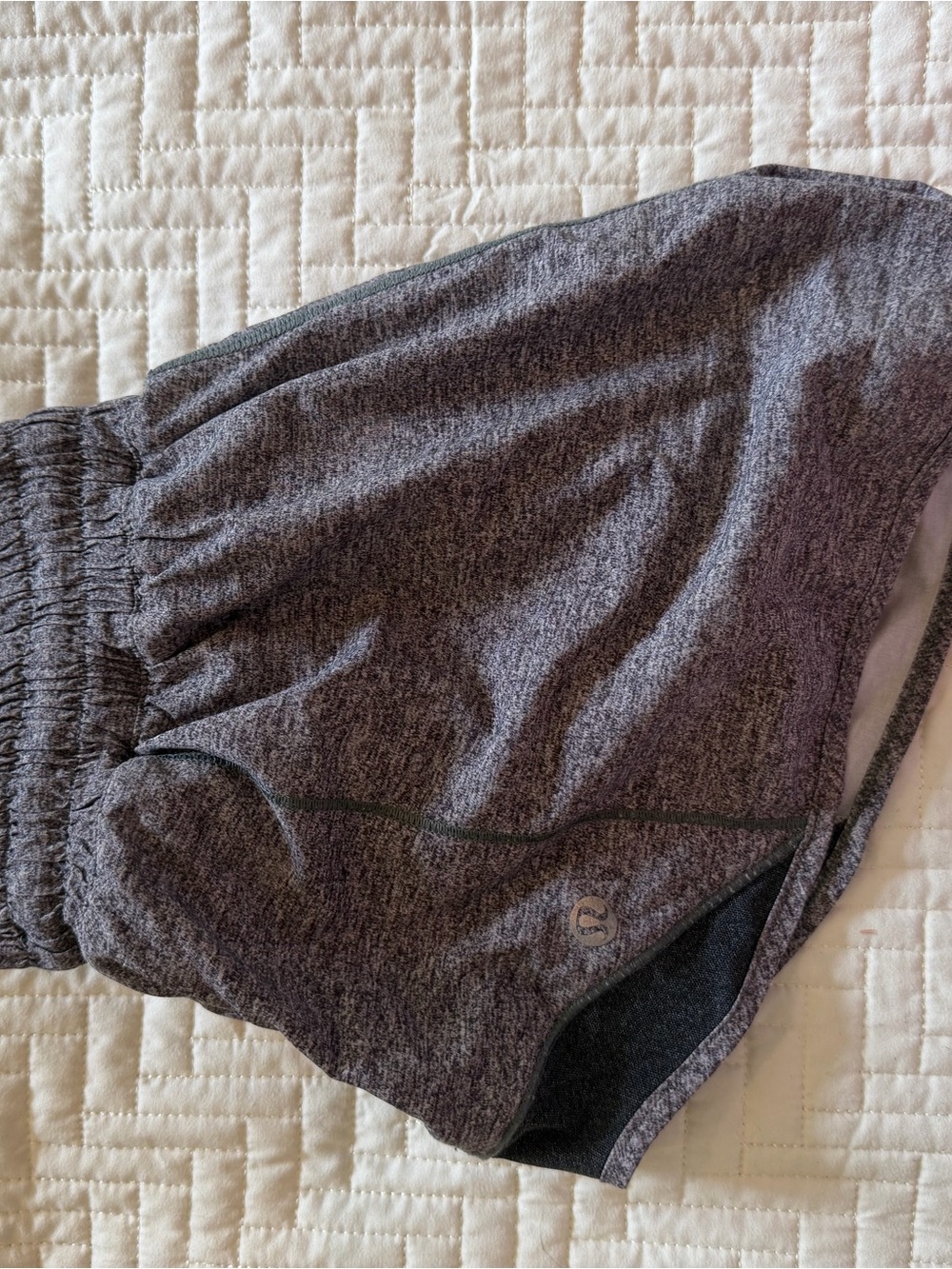 Lululemon Heathered Gray Hotty Hot 2 inch Shorts